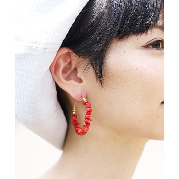 ドリームキャッチャー コーラル ピアス ハワイ BellaAnela #414 ドリームキャッチャー コーラル ピアス ハワイ BellaAnela #414