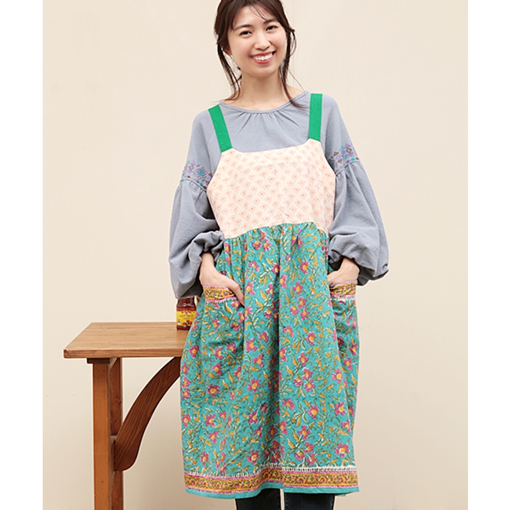 ブロックプリントワンピースエプロン Zksib2309 チチカカ 品番 Ttkw チチカカのレディースファッション通販 Shoplist ショップリスト