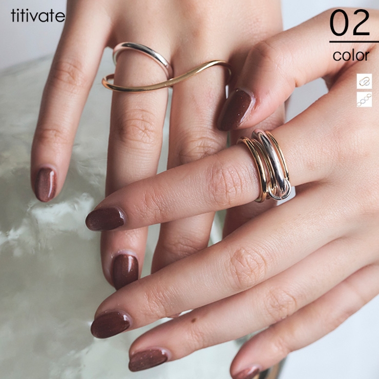 ミックスデザインリング 永遠の定番 ひとつ着けるだけで手元をおしゃれに演出する 小物 リング 指輪