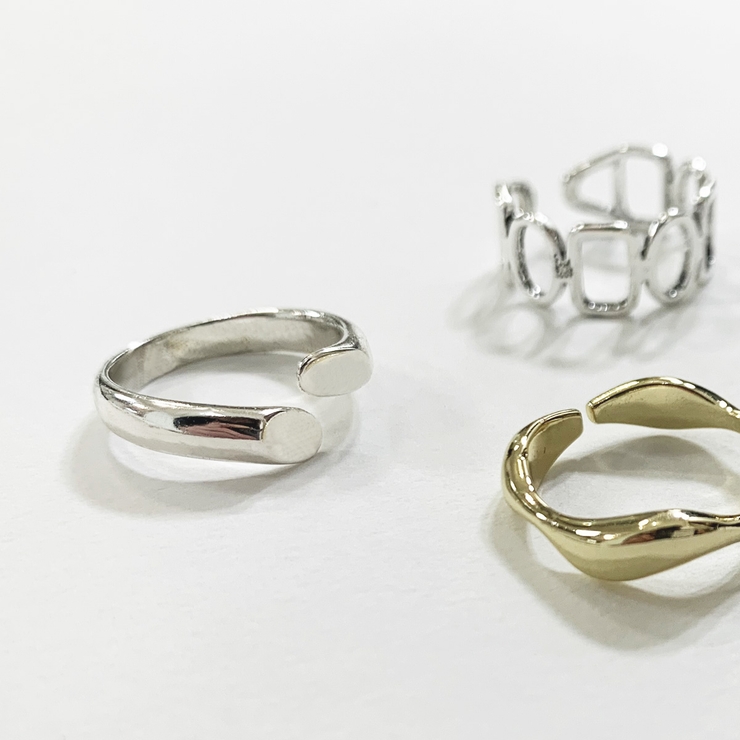 サイドプレスシルバーリング レディース リング[品番