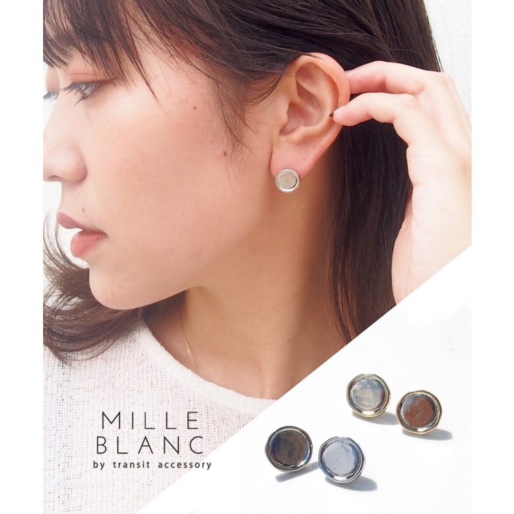 mille blanc フレームメタルピアス | TRANSIT ACCSESSORY  | 詳細画像1 