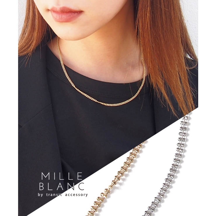 mille blanc チェーンショートネックレス | TRANSIT ACCSESSORY  | 詳細画像1 