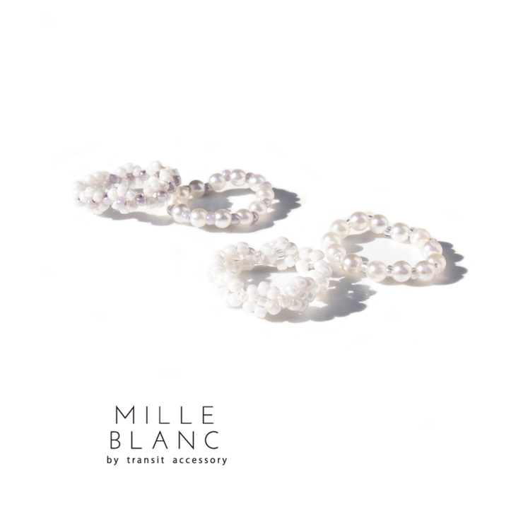 mille blanc パールビーズリングセット | TRANSIT ACCSESSORY  | 詳細画像1 