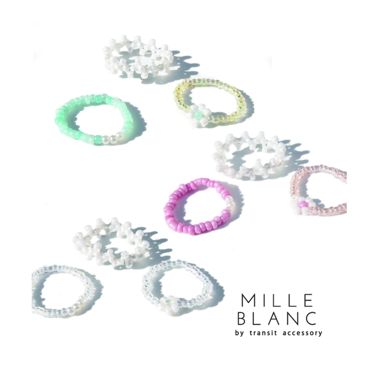mille blanc カラービーズリングセット | TRANSIT ACCSESSORY  | 詳細画像1 
