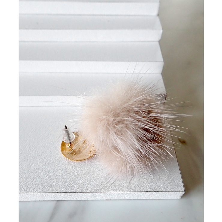 mille blanc ミンクファーピアス | TRANSIT ACCSESSORY  | 詳細画像5 