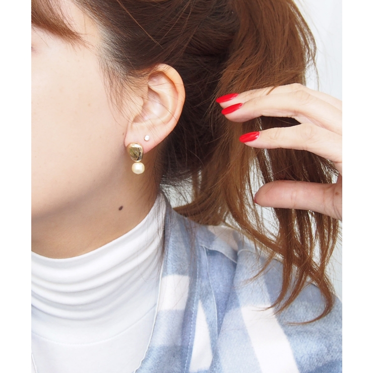 ピアス ポストピアス ガラスパール[品番：TRNA0001903]｜TRANSIT