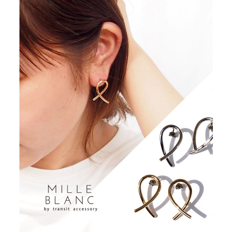 ピアス ポストピアス 左右対称[品番：TRNA0002159]｜TRANSIT