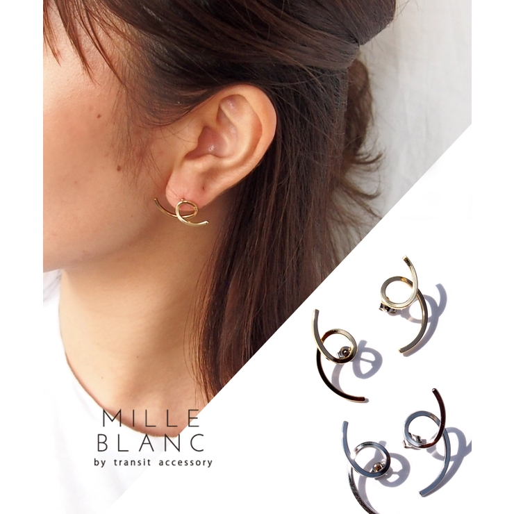 ピアス ポストピアス 左右対称[品番：TRNA0002160]｜TRANSIT