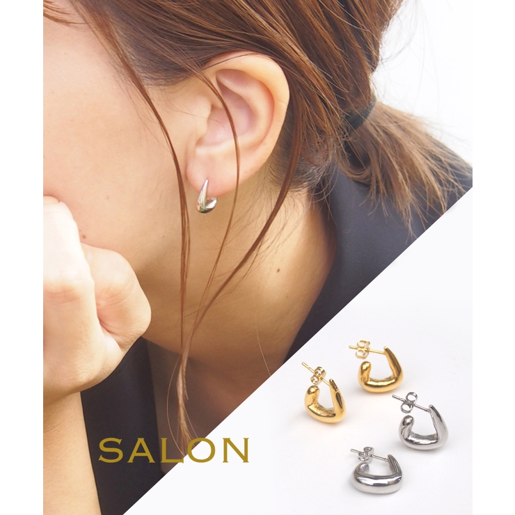 SALON 柔らかラインのプチピアス 厚メッキ | TRANSIT ACCSESSORY  | 詳細画像1 