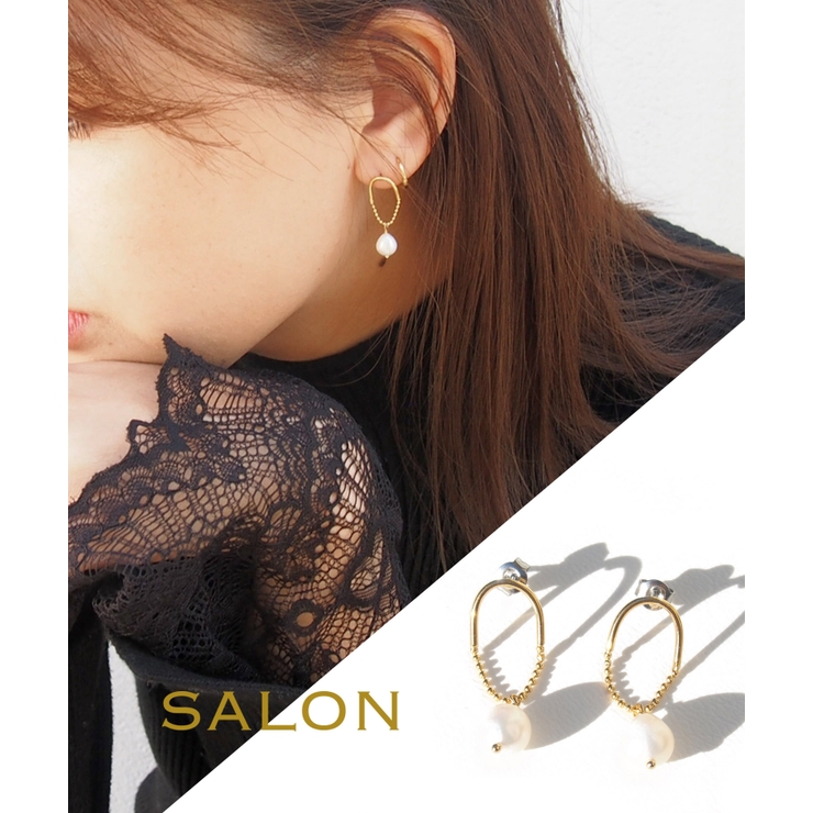 SALON オリジナル淡水パールピアス 華奢 | TRANSIT ACCSESSORY  | 詳細画像1 