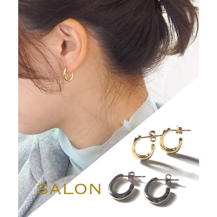 SALON オリジナルぷっくりフープピアス サージカル | TRANSIT ACCSESSORY  | 詳細画像1 
