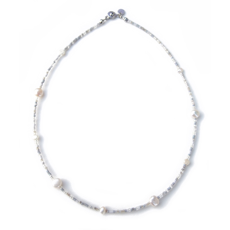シルバー | SALON 淡水パール×ビーズネックレス ミックス | TRANSIT ACCSESSORY 