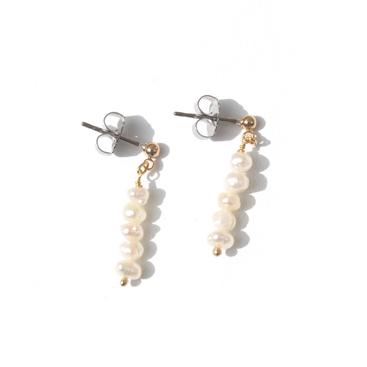 ゴールド | SALON オリジナル淡水パールミニピアス チタンポスト | TRANSIT ACCSESSORY 