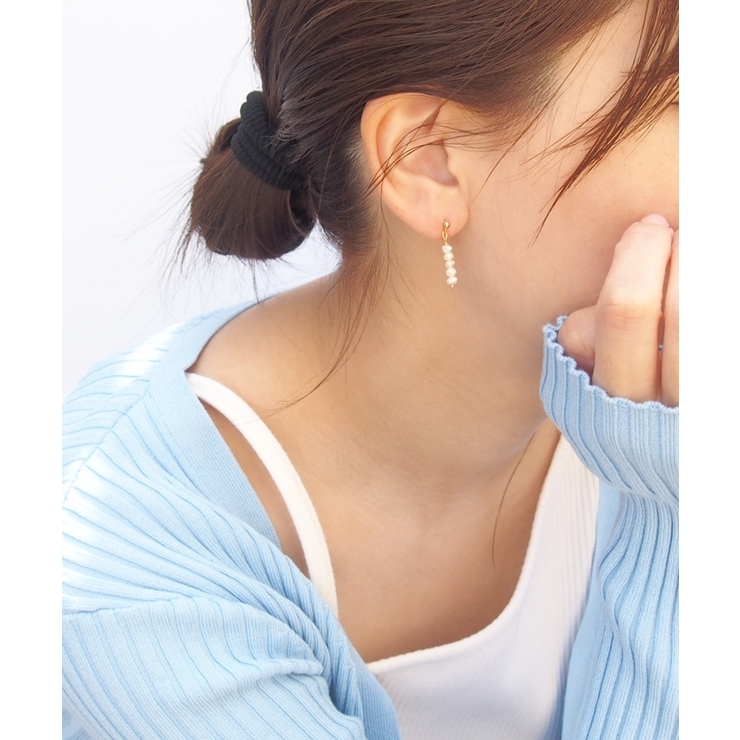 SALON オリジナル淡水パールミニピアス チタンポスト | TRANSIT ACCSESSORY  | 詳細画像2 