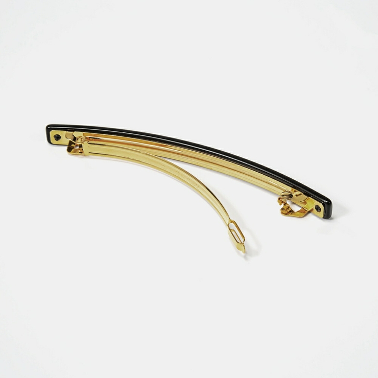 アレクサンドルドゥパリALEXANDREDEPARISAA10-1787-54ヘアーアクセサリーレディースアクセサリーバレッタBARRETTEヘアクリップ髪留めシンプルスワロフスキークリスタルHAIRCLIPアクセント10cmプレゼントお祝い記念女性ブラックエカイユ