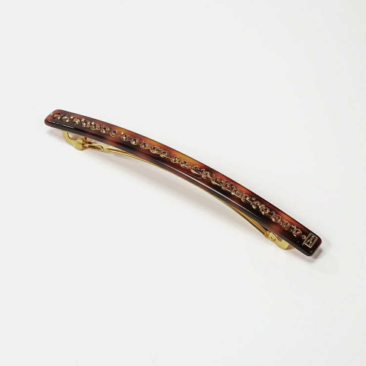 アレクサンドルドゥパリALEXANDREDEPARISAA10-1787-54ヘアーアクセサリーレディースアクセサリーバレッタBARRETTEヘアクリップ髪留めシンプルスワロフスキークリスタルHAIRCLIPアクセント10cmプレゼントお祝い記念女性ブラックエカイユ