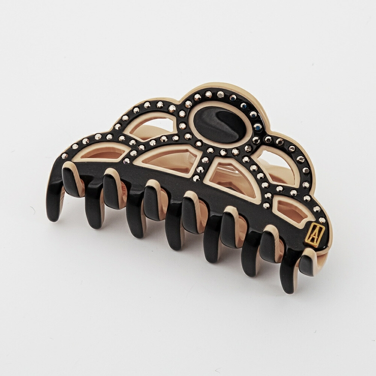 アレクサンドルドゥパリALEXANDREDEPARISACCS-16163-02ヘアーアクセサリーTIMELESSCOLLECTIONPINCECHANDELIERSTRASSSMALLレディースアクセサリークリップCLIPSサイズヘアクリップ髪留め6cmギフトプレゼントお祝い記念女性ベージュブラック