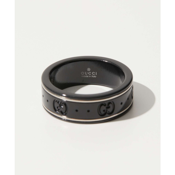 グッチGUCCI225985I19A1リングICONTHINBANDIN18KTWHITEGOLDANDBLACKSYNTHETICCORUNDUMメンズレディースアクセサリー指輪シンバンドホワイトゴールドアイコンギフトプレゼントエレガントお祝い記念おしゃれクリスマス1314151617