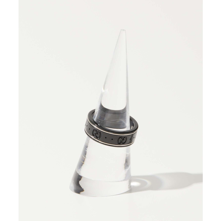 グッチGUCCI225985I19A1リングICONTHINBANDIN18KTWHITEGOLDANDBLACKSYNTHETICCORUNDUMメンズレディースアクセサリー指輪シンバンドホワイトゴールドアイコンギフトプレゼントエレガントお祝い記念おしゃれクリスマス1314151617