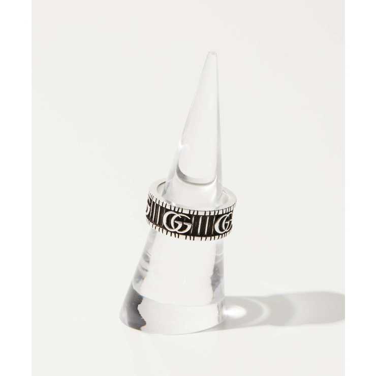 グッチGUCCI551899J8400リングGGMARMONTRING8MMAGEDSILVERメンズレディースアクセサリー指輪ダブルGスターリングシルバージュエリーギフトプレゼントエレガントお祝い記念おしゃれクリスマスシルバー0809121314162224