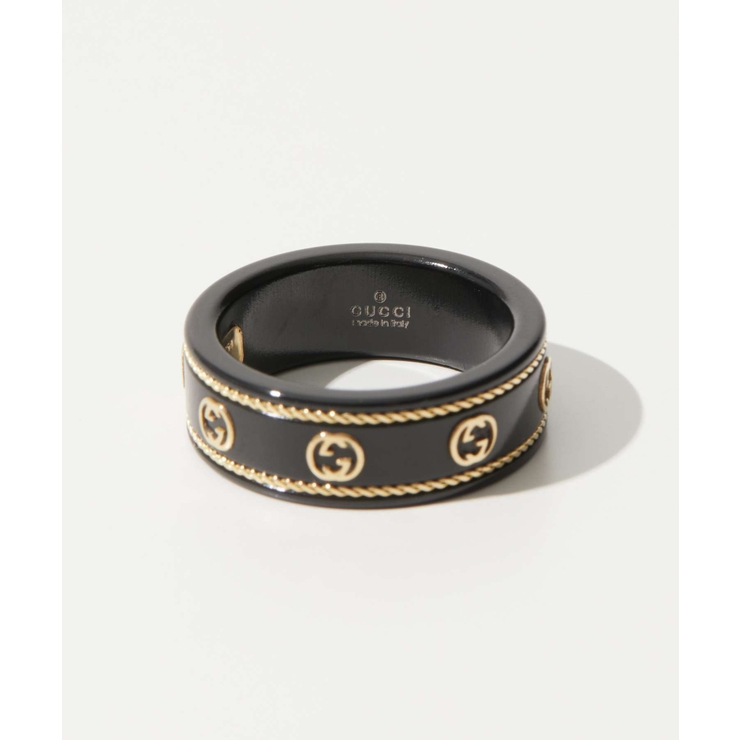 グッチGUCCI606826I0H11リングICONRINGINYELLOWGOLDANDCORINDUMメンズレディースアクセサリー指輪イエローゴールドインターロッキングGアイコンジュエリーギフトプレゼントエレガントお祝い記念おしゃれクリスマスブラック131415