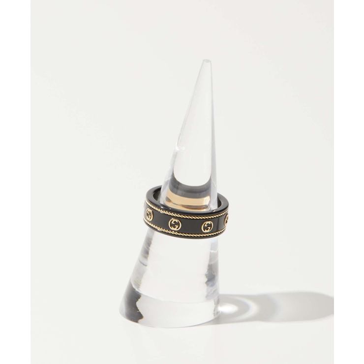 グッチGUCCI606826I0H11リングICONRINGINYELLOWGOLDANDCORINDUMメンズレディースアクセサリー指輪イエローゴールドインターロッキングGアイコンジュエリーギフトプレゼントエレガントお祝い記念おしゃれクリスマスブラック131415