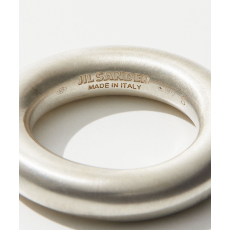 ジルサンダーJILSANDERJ11UQ0003J12002リングレディースアクセサリー指輪クラシックリングロゴ刻印シンプルジュエリーカジュアルギフトプレゼントお祝い記念CLASSICRING2シルバーゴールド91317号相当