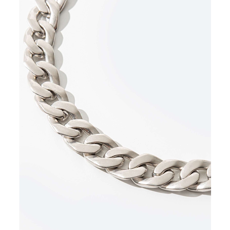メゾンマルジェラMAISONMARGIELASI8UU0002SV0130ネックレスNecklaceメンズアクセサリーインターロッキングチャンキーチェーンネックレスジュエリーターリングシルバーカーブネックレスギフトプレゼントお祝い記念シルバー