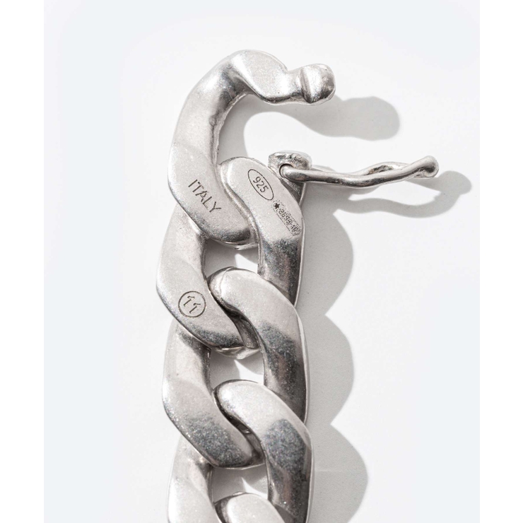 メゾンマルジェラMAISONMARGIELASI8UU0002SV0130ネックレスNecklaceメンズアクセサリーインターロッキングチャンキーチェーンネックレスジュエリーターリングシルバーカーブネックレスギフトプレゼントお祝い記念シルバー