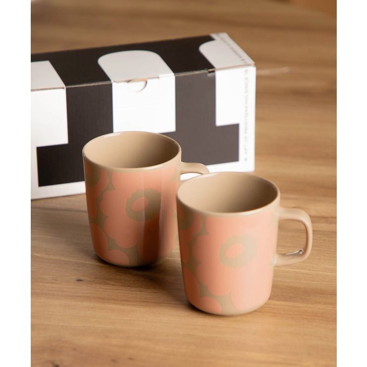 マリメッコMarimekko072581カップ/グラスメンズレディースキッチン用品食器ウニッコマグカップコップペア2個セットラテマグ250mlスモールマグオイバ洋食器食卓ギフトプレゼントおしゃれOivaUnikkomug2.5dl2pcsテラ×ピーチ