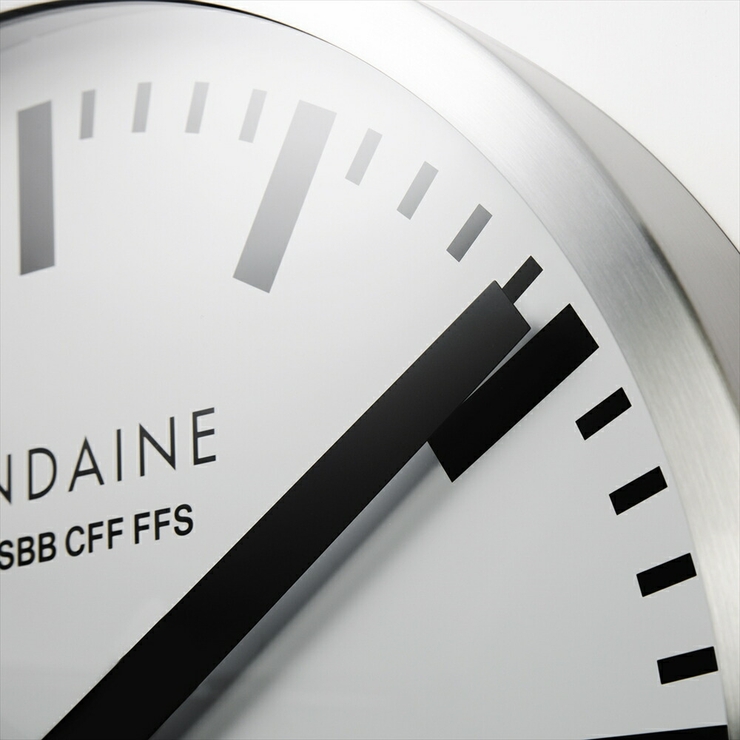 モンディーンMONDAINEA995CLOCK16SBB掛け時計WALLCLOCKLARGE400mmALUMINIUMBRUSHEDメンズレディース時計ウォールクロック壁掛け時計オフィスインテリア40cmクォーツプレゼントお祝いギフト新築祝い開業祝い入学祝い記念クォーツホワイト