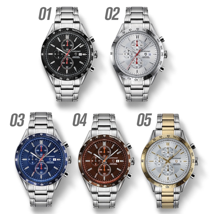 【POWERWatch掲載】【ラッピング無料】2014年SS新作時を極めるレーシングクロノグラフこの高級感、まさにエレガントスポーティーの頂点【雑誌掲載モデル限定品腕時計メンズクロノグラフ腕時計100m防水スーツビジネスカジュアルプレゼント父の日男性用】