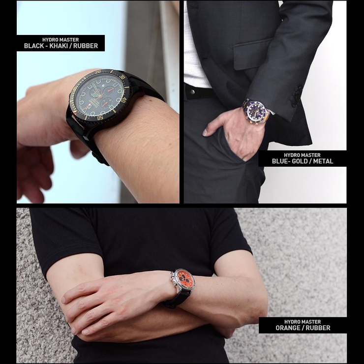 【300m防水搭載】2015年新作≪深海を制するプロフェッショナル仕様ハイドロマスタークロノグラフHM44【ダイバーズダイビングダイバーズウォッチカジュアルビジネスあす楽送料無料雑誌掲載限定モデル腕時計メンズ30気圧防水プレゼント時計男性用父の日】