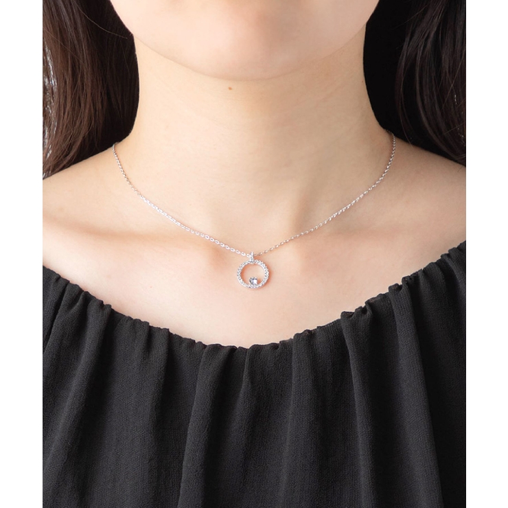 スワロフスキーswarovski5198686ネックレスCreativityレディースアクセサリークリエイティビティペンダントサークルホワイトロジウムプレーティングシンプルジュエリーチェーンネックレスギフトプレゼントお祝い記念シルバー