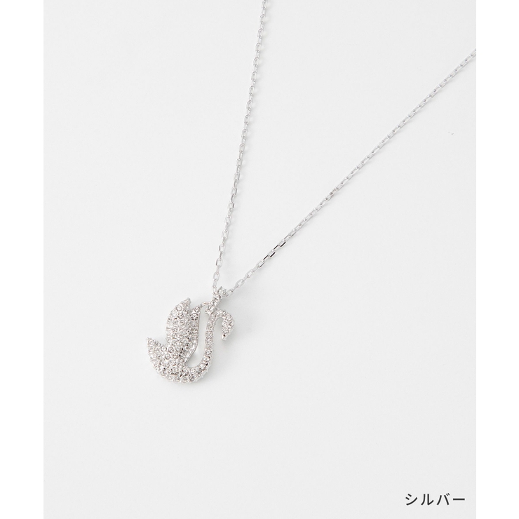 スワロフスキーswarovski5647872ネックレスIconicSwanレディースアクセサリーアイコニックスワンペンダント中ホワイトロジウムプレーティングシンプルジュエリーチェーンネックレスギフトプレゼントお祝い記念シルバー