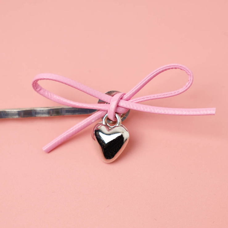 【2個セット】リボンハートチャームヘアピン | URBAN CHERRY | 詳細画像7 