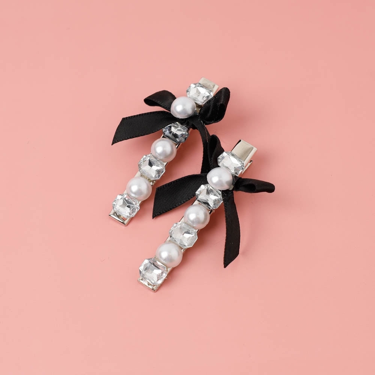 【2個セット】リボンビジューヘアピン | URBAN CHERRY | 詳細画像5 