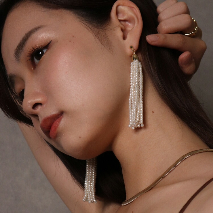 Hobbs London★ベット パール イヤリング ピアス Gold ladies タッセルパールピアス イヤリング ピアス[品番:BECW0009975