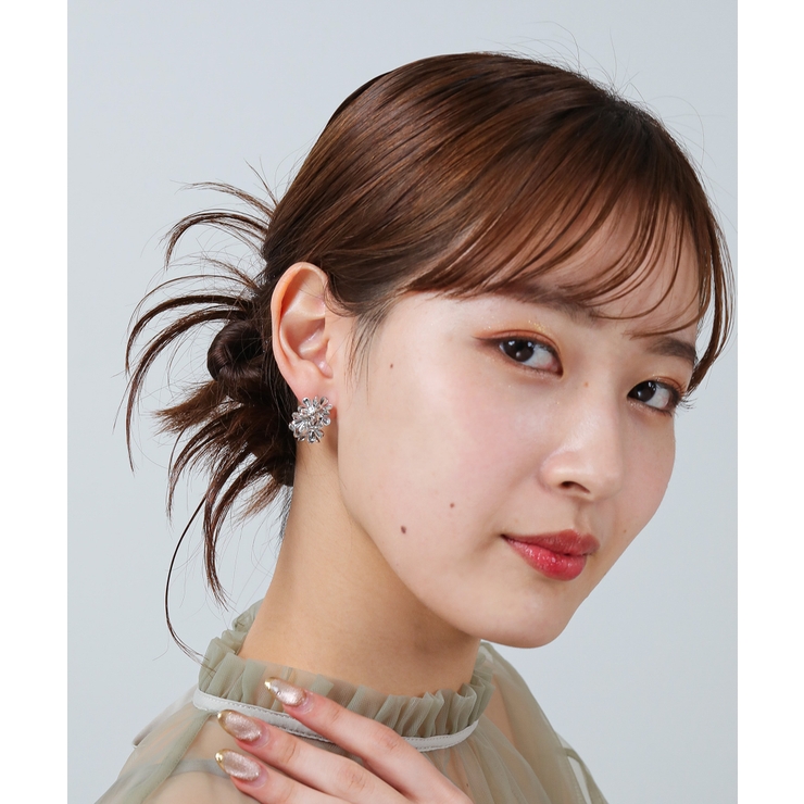 フラワー ブーケ フープ ピアス 結婚式 お呼ばれ パーティー