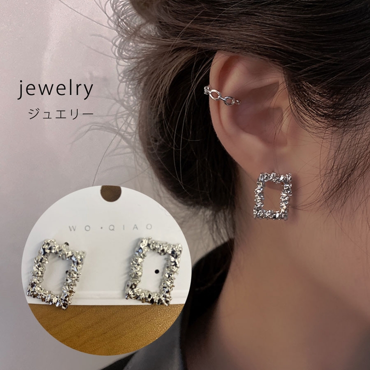 スクエアピアス スクエア フープ[品番：VCTW0003817]｜VICTORIA