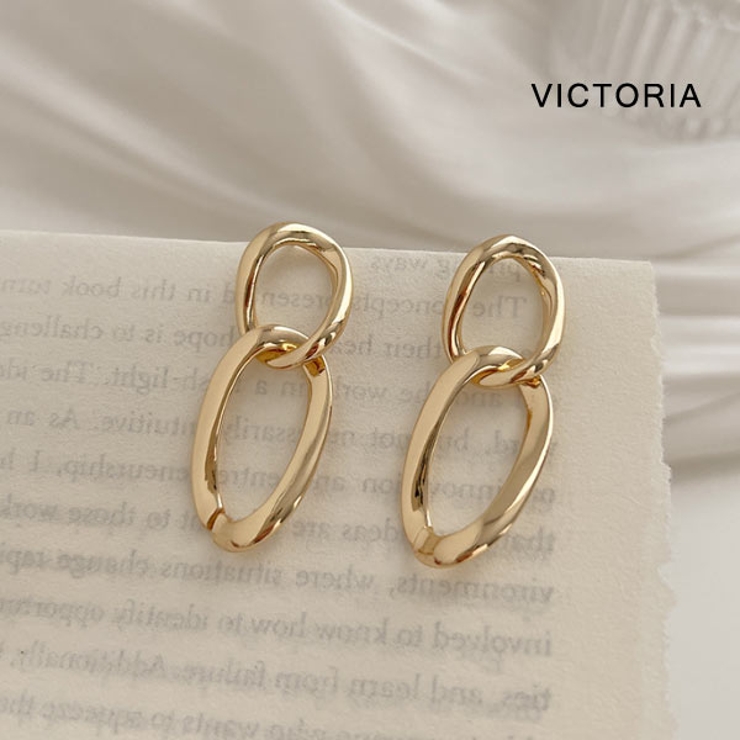 ダブルリングピアス ラウンドピアス シンプル | VICTORIA | 詳細画像9 