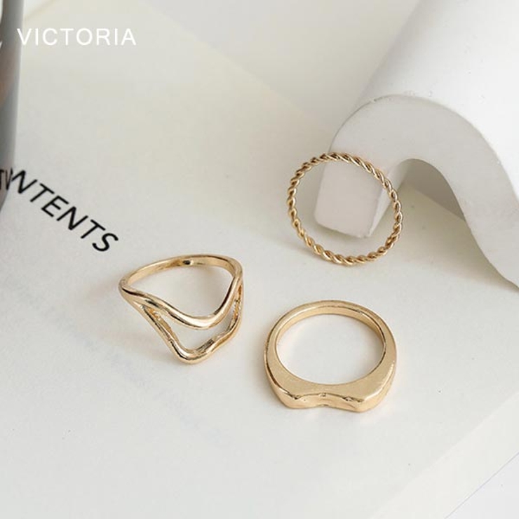 リング 指輪 指先にモード感を！3点セットリング | VICTORIA | 詳細画像11 
