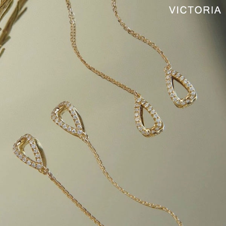チェーン＆ドロップピアス  シンプル きれいめ | VICTORIA | 詳細画像10 