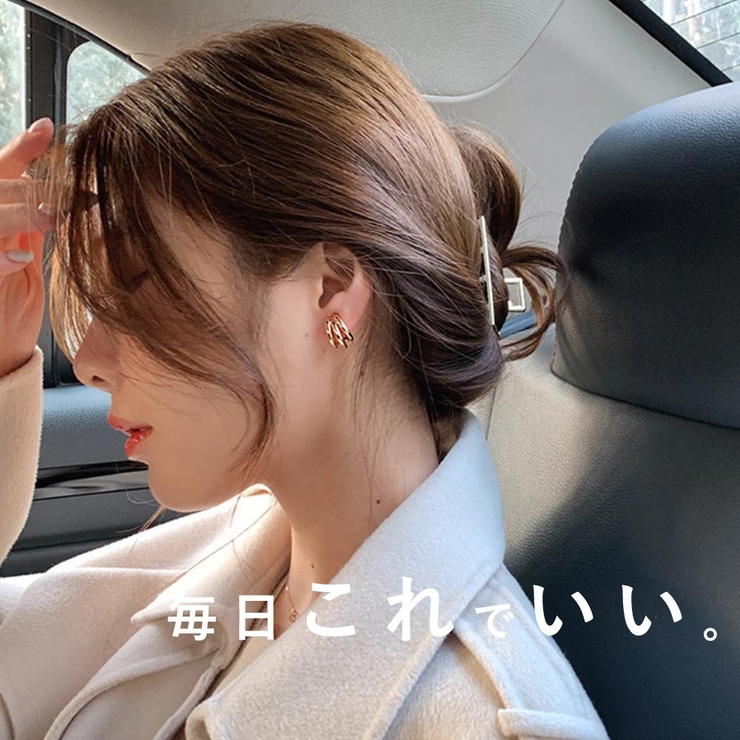 トリプルCイヤリング 3連メタル イヤーカフ風 | VICTORIA | 詳細画像6 