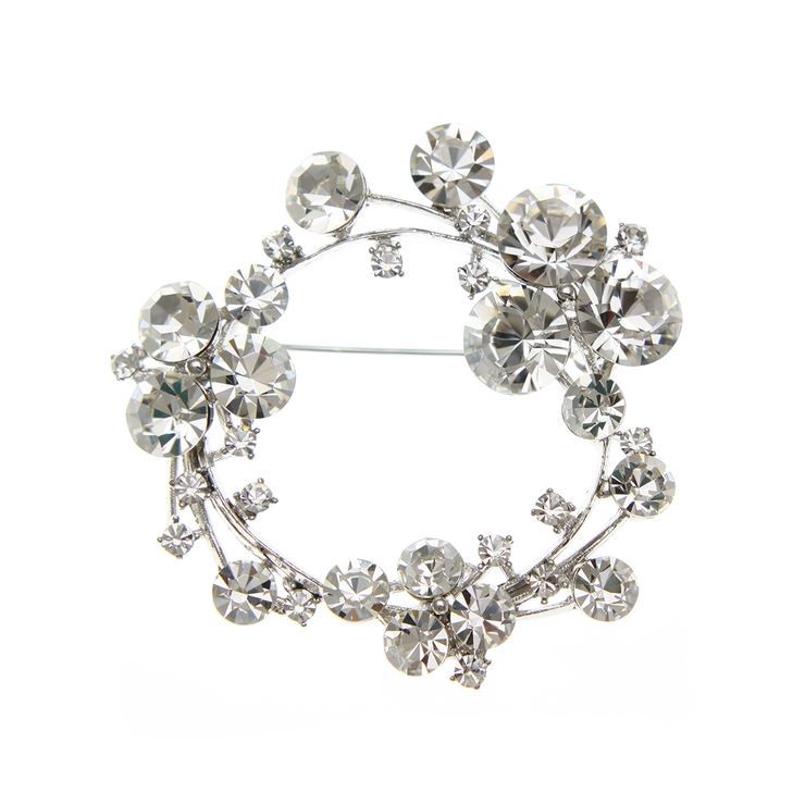 ブローチ ラウンド型/カットクリスタル 母の日 ギフト BR-22 | VINGTAINE | 詳細画像3 