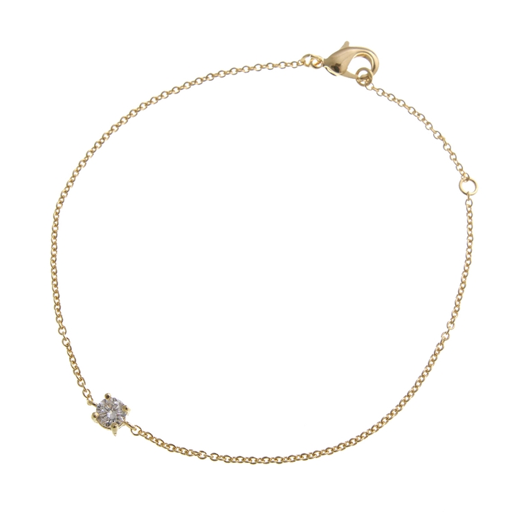 一粒キュービックジルコニアブレスレット/シンプル B4011 | VINGTAINE | 詳細画像2 