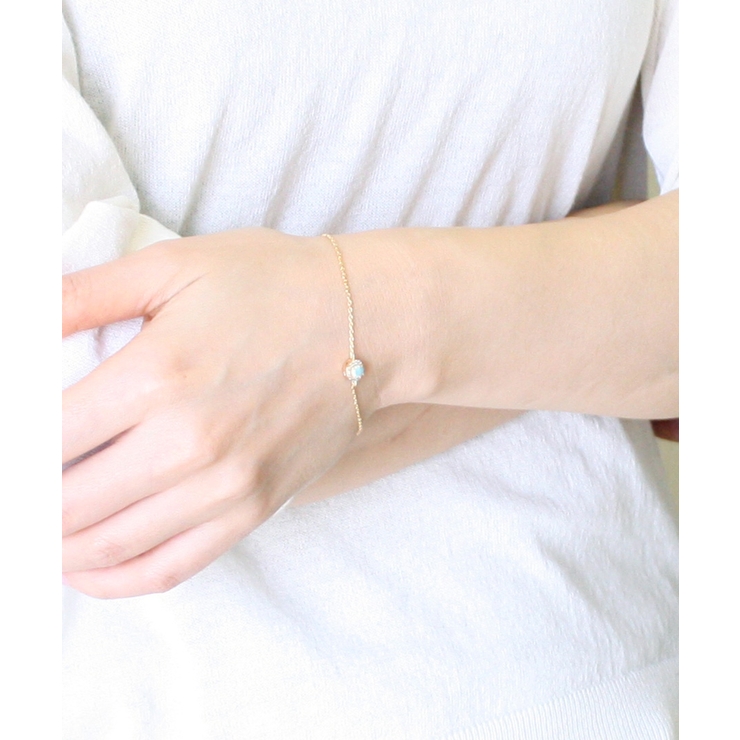 オパール17粒ゴージャスブレスレットsilver925 シルバー925 ゴールド バングル レース ブレスレット 透かし 18K