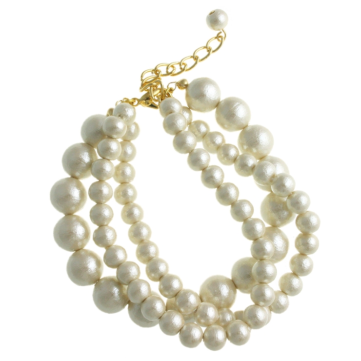 コットンパール3連ブレスレット B4060 | VINGTAINE | 詳細画像2 