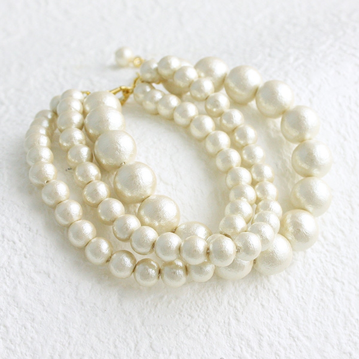 コットンパール3連ブレスレット B4060 | VINGTAINE | 詳細画像5 