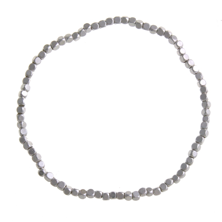 シルバー | カットビーズブレスレット/シンプル/華奢/煌き/デイリー B4081 | VINGTAINE